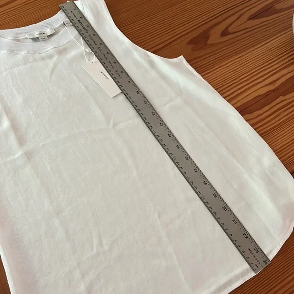 Vince Sleeveless Top Blouse White Size XS - Picture 7 of 9